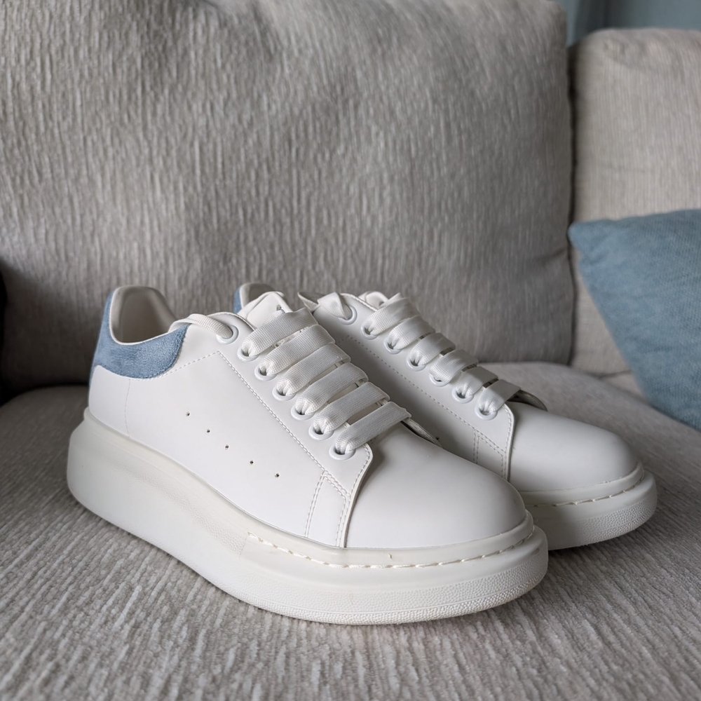 Sold - Alexander McQueen White Leather Sneakers